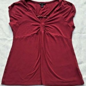 Banana Republic Petite Medium Women's Shirt Maroon